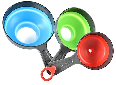 HOLIDYOYO 3piezas Embudos Plegables Telescópicos Embudos Dispensadores De Líquidos De Cocina Para Llenar Botellas De Aceite o Líquidos
