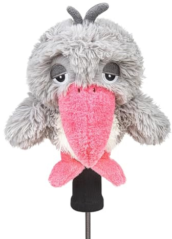RLOMUTE Copritesta per mazze da golf a forma di animale, morbido, antipolvere, portatile, per driver/fairway/ibrido (1.F.H), regalo divertente per uomini, donne, bambini, golfisti, uccello assonnato