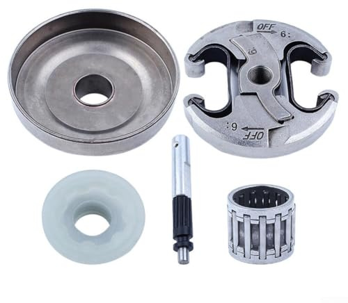 Metal Chainsaw Clutch Assy Set, Including Drum Pump Pinion and Needle Bearing 325 x 7T Specification, Fits 340 345 350 445 450 Chainsaws, Replaces 3503815901 503873071 503932101