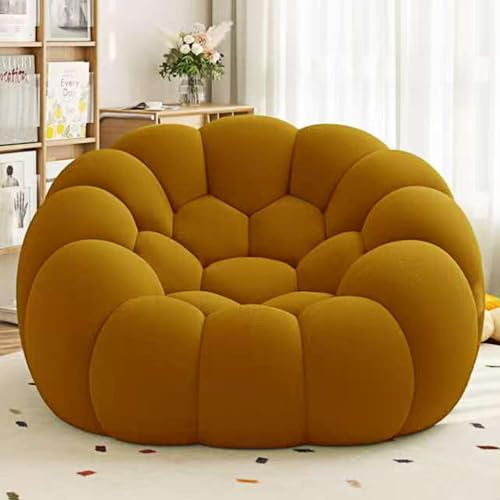 A ALFRESCOOL Bubble Couch, übergroßes Einzelsofa, Atmungsaktives Netzgewebe, Sprudelnde Faule Bohnenbeutel Couch, 3D-Wabensofa für Wohnzimmer, Büro, Wohnung (118.5 * 110 * 66.5 Braun)