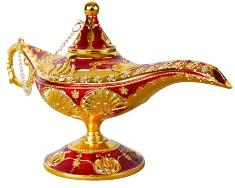 Magische Aladdin-Lampe – klassisches Retro-Ornament-Design, fein polierte handwerkliche Details, Ausstellungsstück im antiken Stil, eleganter Deko- zum Sammeln | Tischdekoration für Hochzeitsthe