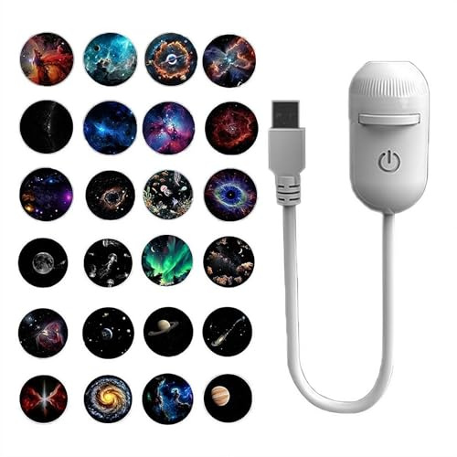 2-in-1 Galaxy Projector Night Light, 360° Adjustable Hd Starry Night Light Projector, USB Power for Car, Bedroom Decor