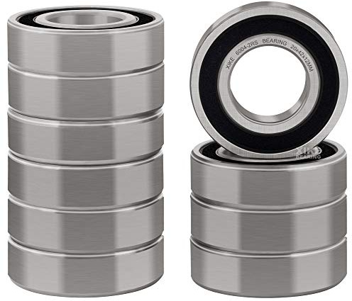 XiKe 10er-Set 6004-2RS 20x42x12mm Kugellager aus 100Cr6-Stahl | Vorgeschmiert, leiser Lauf, ABEC-3-Klasse, beidseitige Gummidichtung – für anspruchsvolle Einsatzbedingungen ausgelegt