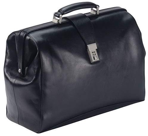 Sanitäter Leder Arbeitstasche Aktentasche 44 cm Schwarz Dermata Bowatex