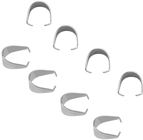 UNICRAFTALE 10pcs 17x17mm Inner Stainless Steel Snap on Bails Ice Pick and Pinch Bails Dangle Charm Clasp Clip Pinch Clip Clasp Bail for Women Men DIY Jewelry Pendant Making 18x19x9mm