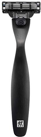 ZWILLING Rasierer (Optimale Rasur, Prämiertes Design, Gillette Mach3 Klingensystem, Hypoallergen, mit Klinge und Schutzkappe), Premium, Schwarz