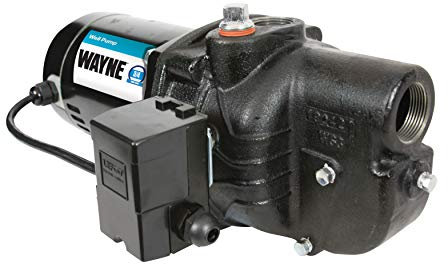 WAYNE SWS75-3/4 HP Cast Iron Shallow Jet Well Pump - Up to 510 Gallons Per Hour - Heavy Duty Shallow Well Pump