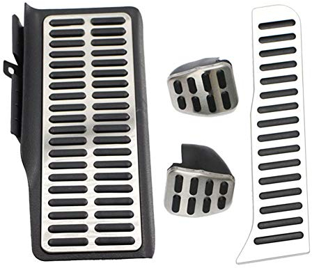 Fußstütze Pedale, Bremse Fußstütze Pedalset, Pedalauflage Gas Kraftstoff Bremspedale Anti-Rutsch Gaspedal Fuß Kompatibel mit Golf 5 6 Jetta MK5 MK6 Scirocco CC Passat B6 B7 TIGUAN Touareg Octavia