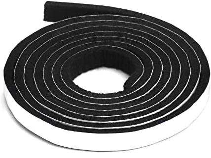 Carkio 2 Metres Self-Adhesive Felt Tape, 5 mm Thick DIY Felt Strips,Black Felt Gliders Felt Strips Rolls, Furniture Felt Tape for Floor Protection