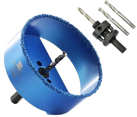 Foret Carbure de Tungstene 110mm - BRSCHNITT Scie trépan en Carbure de tungstène,Découpe en bois pour couper le contreplaqué, la fibre de verre, les panneaux de PVC
