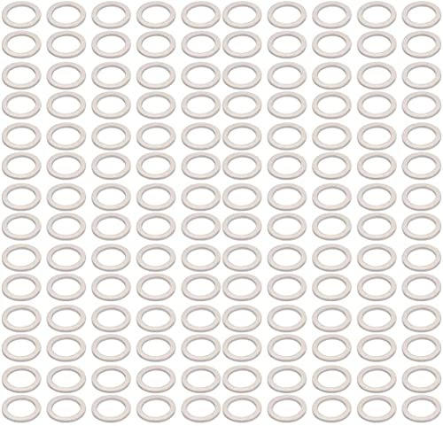 XYWHPGV Arandela de tapón de drenaje de hardware de motocicleta de aluminio de 200 piezas 14 mm x 20 mm x 1,5 mm(495ad 64b5d 1d1f5 5a241 d8da9 4a6fa