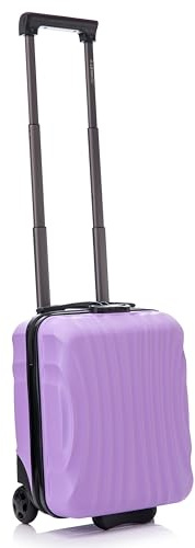 R.Leone Valigia 40x30x20cm Trolley Bagaglio a Mano Wizzair Vueling 2 Ruota in ABS 20374FR (Lilla, 40X30X20cm 2Ruota)