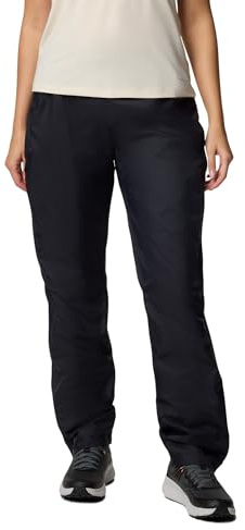 Columbia Women's Pouring Adventure 3 Pant, Waterproof Rain Trousers, Black, L/R