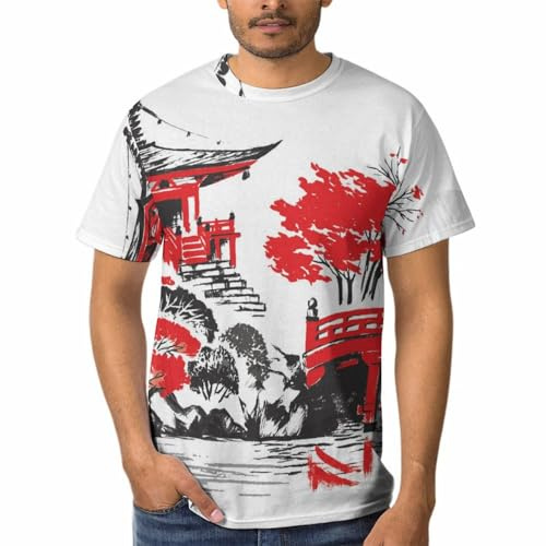 Pavillon Homme T-Shirts À Col Rond Tee Shirt Manches Courtes Chemise Tshirt