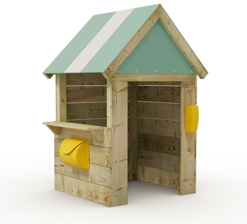 Wickey Spielhaus Hut - Kinderspielhaus aus Holz, Gartenhaus für Kinder, extrem witterungsbeständig - aus kesseldruckimprägniertem Massivholz - Pastellblau