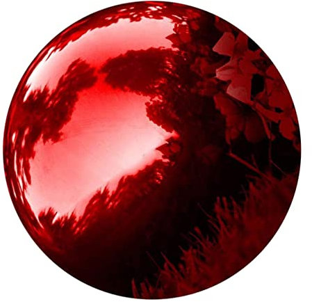 PHENOFICE Edelstahlkugel Garten Poliert Reflektierende Gazing Ball Dekoration Terrassendekoration Außenliegendes Design Gartenkugel Für Draußen