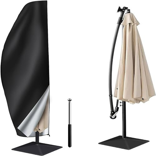 LLSZAHD Sonnenschirm Schutzhülle Mit Stab, Ampelschirm Schutzhülle 420D Oxford, Sonnenschirm Abdeckung Wetterfest, Für Gartenschirm Hülle Für Ø 2m/4m(Size:280cm（30 * 81 * 45cm）)