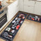 LHHMZ 2 Pcs Alfombras y Tapetes de Cocina, Alfombras Lavables, Alfombrillas de Cocina Antideslizantes para Cocina, Pasillo, y Comedor, 43x75cm + 43x150cm