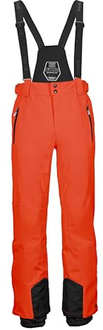 killtec Skidbyxor/funktionella byxor för män med avtagbara remmar, kantskydd och snöfall KSW 100 ENOSH MN SKI PNTS, mörkroorange, M, 43431-000