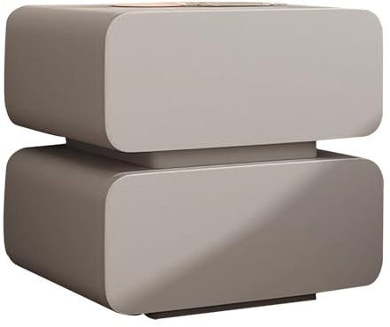 LMXRYPD Beistelltische mit Tellerrahmen, Kleiner Nachttisch, Beistelltische aus Mikrofaserleder, für Die Tischdekoration Im Wohnzimmer, Schlafzimmer(Gray,45cm/17.7in)