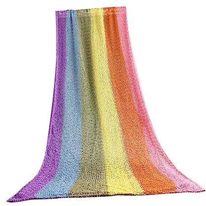Baby Photography Rainbow Wrap Cotton Stretch Blanket Photo Prop | Newborn Outfits, Breathable Cotton Fabric, Tear Resistant Design, Floor Mat Use, Presents