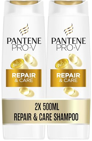 Pantene Pro-V Repair & Care Shampoo Duo Pack 2x500ml | Pro-V Formel mit Kräftigenden Lipiden und Schützenden Antioxidantien, Für Geschädigtes Haar