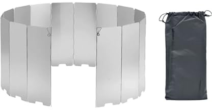 16 Pièces, Pare Vent Pliable Rechaud Pare-Vent De Camping Pare-Vent Pliable, Portable Et Résistant À La Chaleur Pour Réchauds De Camping En Plein Air, Avec Sac De Rangement