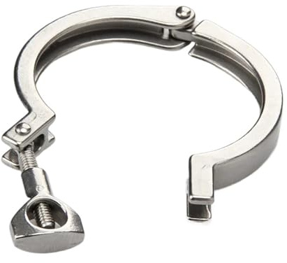 Pipe clamp 1.5 2 2.5 Tri Clamp 50.5/64mm Ferrule 304 Stainless Steel Tri Clover Sanitary Fitting for Home Brewing(5pcs,K 40mm 1in)