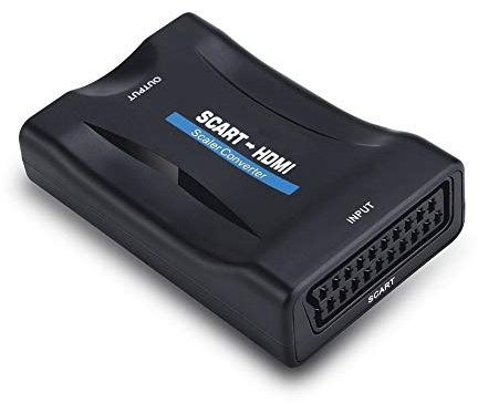 TrAdE Shop Traesio CONVERTITORE Video HD AV Adattatore da SCART A HDMI 720P 1080P Audio COASSIALE