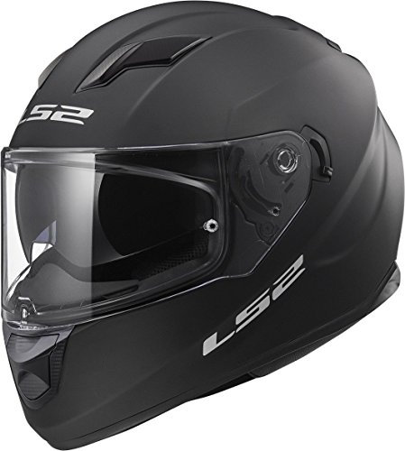 LS2 FF320-Stream EVO Motorrad Motorrad mit Gesicht, DVS Helm, mattes schwarz, S(55-56cm)