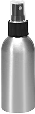 uxcell 3oz/100ml Aluminium Spray Bottle with Black Fine Mist Sprayer, Empty Refillable Container Travel Bottle for Kitchen Bathroom or Plants Water Sprayer