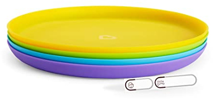 Munchkin Kinderteller Set (4 Stück) BPA-frei, mikrowellen- und spülmaschinengeeignet