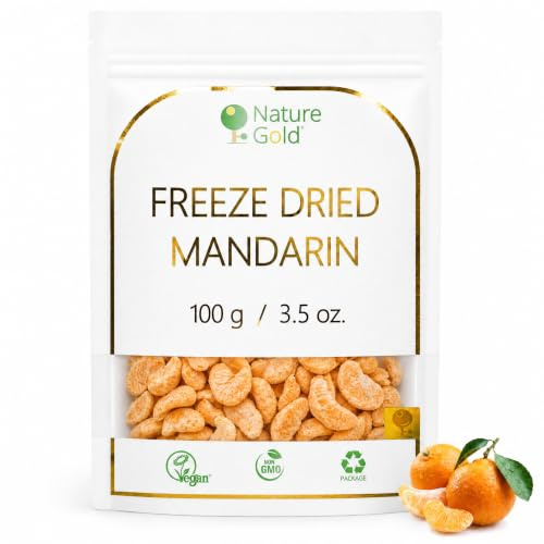 MANDARINA Liofilizada | 100g | 100% Natural y Vegano | Sin OGM | Sin Aditivos y Sin Azúcar ~*~