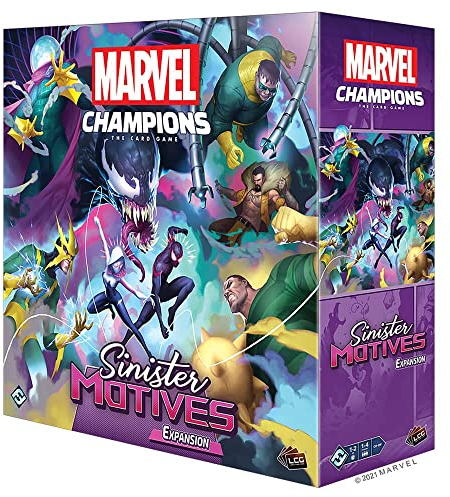 Fantasy Flight Games | Marvel Champions: Sinister Motives Erweiterung | Kartenspiel | Ab 14 Jahren | 1-4 Spieler | 45-90 Minuten Spielzeit