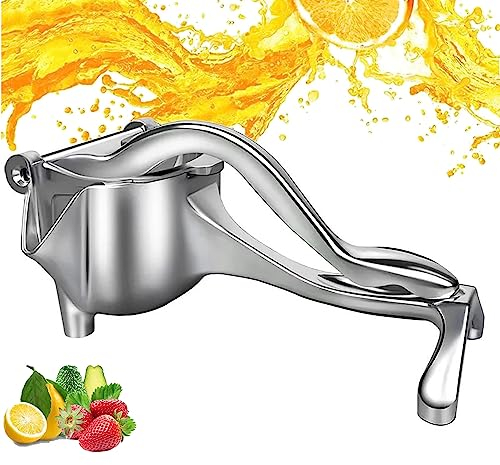 Exprimidor Manual de Limón, Aleación de Aluminio Exprimidor Para Cítricos Manual, Prensa de Frutas Desmontable y Exprimidor de Mano, Exprimidor de Jugo con Colador Extraíble