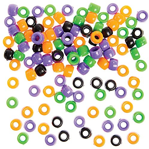 Baker Ross FX128 Halloween Bastelperlen - 750 Stück, Bunte Perlen für Kinderschmuck, Basteln mit Perlen für Kinder