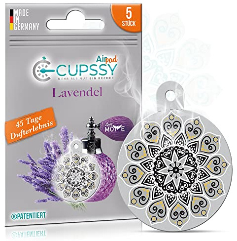 Cupssy® AirPad Lavendel I Duftsäckchen Kleiderschrank I Lavendelsäckchen, Duftsäckchen und Lavendel Säckchen Werden modernisiert I kleiderschrank dufterfrischer I Anti motten kleiderschrank I 5er Set