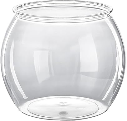 Transparente Fischschale, Mittelstück-Vase, kleines rundes Fisch-Aquarium für Betta-Fische, -Fischbehälter für Tischbüros, Wohnzimmer, Hotel