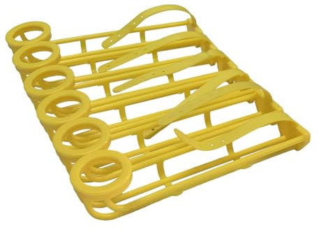 Oshhni 6 x Billardtisch-Taschenschienen-Zubehör, leichte Unterhaltung, tragbarer Snooker-Tisch, Snooker-Taschen, Gleitschiene, Gelb