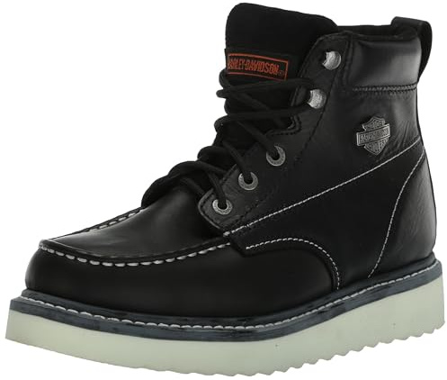Harley-Davidson Men's Beau 7.5 Inch Wedge Boot, Black, 9