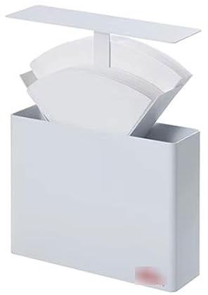 Kaffeefilter Aufbewahrung Kaffeefilterpapierhalter aus Metall, Kaffeefilterpapier-Spendergestell, for kegelförmige Pour-Over-Papierfilter 101, 102, V01, V02 Kaffefilterhalterung (Color : White)