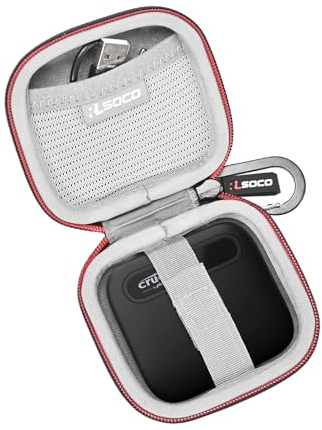 pour Crucial X9/X10/ X9 Pro/ X10 Pro / X6 1To/2To /4To/8To/6To Disque SSD Externe Portable Étui par RLSOCO (Étui Uniquement)