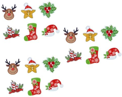 DIYEAH 3er-set Holzknöpfe Vintage-bastelknöpfe Zum Nähen Flache Rückseite Gemischte Muster Weihnachtsdekor 2 Löcher 200 Stück * 3