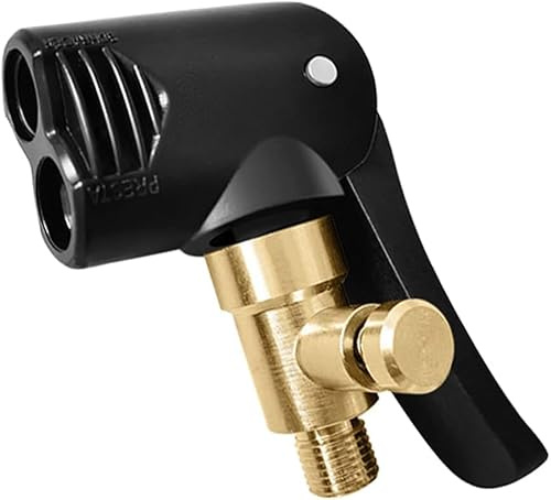 Enyolidimk Black Dual Head Bike Track Pump Tyre Air Pump Valve Adapter Bike Pump Accessories Multi-use Connector Head Pump Adapter for Bicycle Bike Replacement Accessories, Bike Pump Accessories