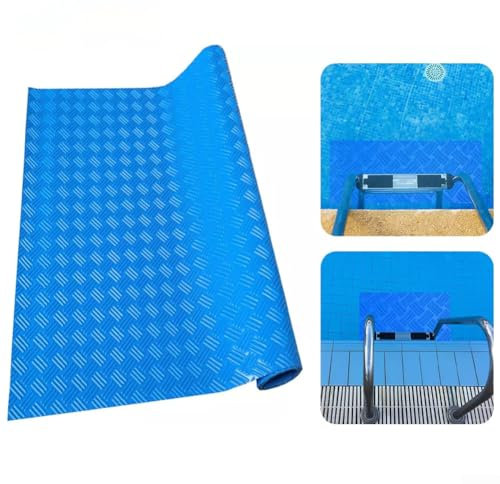1PC Swimming Pool Ladder Mat, Protective Pool Ladder Step Pad with Non-Slip Texture, PVC Pool Ladder Mat, Pool Stair Safety Pad(90 * 60cm)