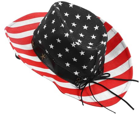 VICASKY Wasserfeste Jeanshut Mit Amerikanischer Flagge Wasserabweisend Patriotische Mütze Für 4 Juli Usa Party Und Kostüm