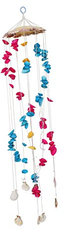Milisten Muschel-Windspiel Hängend Handwerk Schmuck Dekorative Windglocke Meeresmuschel-dekor Fenster-Windspiel Natürliche Ornament Für Innen Und Außenbereich Balkon Garten Zimmer Schlafzim
