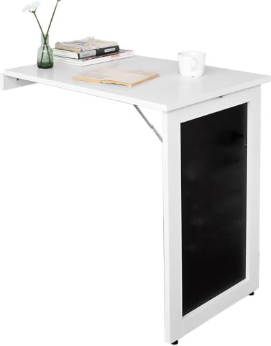 FAXJRU Wandtisch klappbar,Wandmontierter Massivholz,Wandmontierter Klapptisch Küchentisch, für Kleine Räume Klappbarer Wandtisch Ausziehbarer Schwebetisch Klappbare Tischplatte Mit Notiztafel
