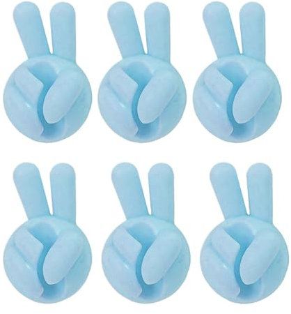 6pcs Multifunctional Cable Organizer Clip Holder PVC Thumb Hooks USB Data Wire Wall Hanger Storage Holder Desk Power Cord Management