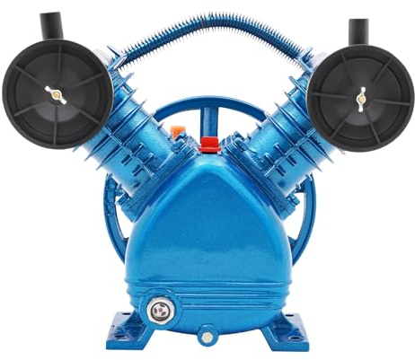MEHOOSPVN Compresor de aire comprimido de 2200 W, capacidad de escape 250 l/min, 2 cilindros, compresor de aire de 2 cilindros, cabezal de bomba 3 HP de 2 pistones, estilo V, dos cilindros, 1050 rpm,